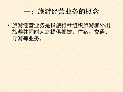 旅游经营业务